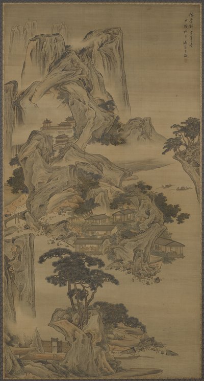 Retirement on the River, in the Style of Li Tang, Qing dynasty by Li Yin
